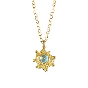 Aquamarine Necklace 18k Gold