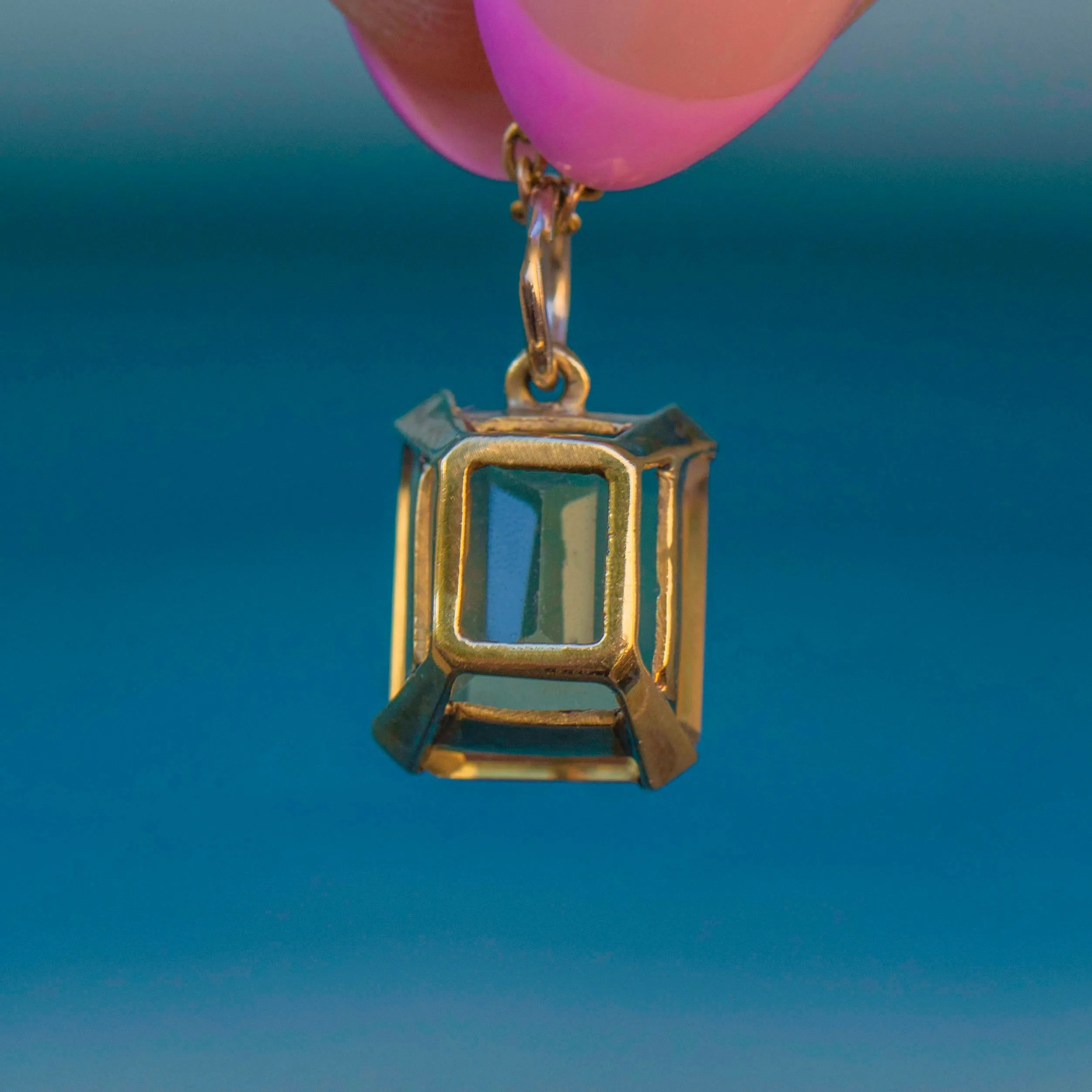 Art Deco 14ct Gold Citrine Charm, 4.00ct
