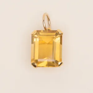 Art Deco 14ct Gold Citrine Charm, 4.00ct