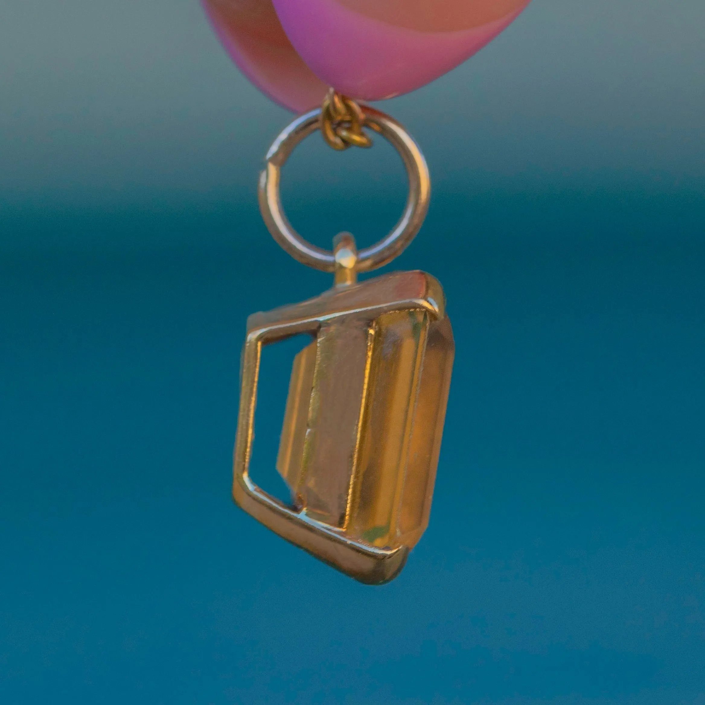 Art Deco 14ct Gold Citrine Charm, 4.00ct