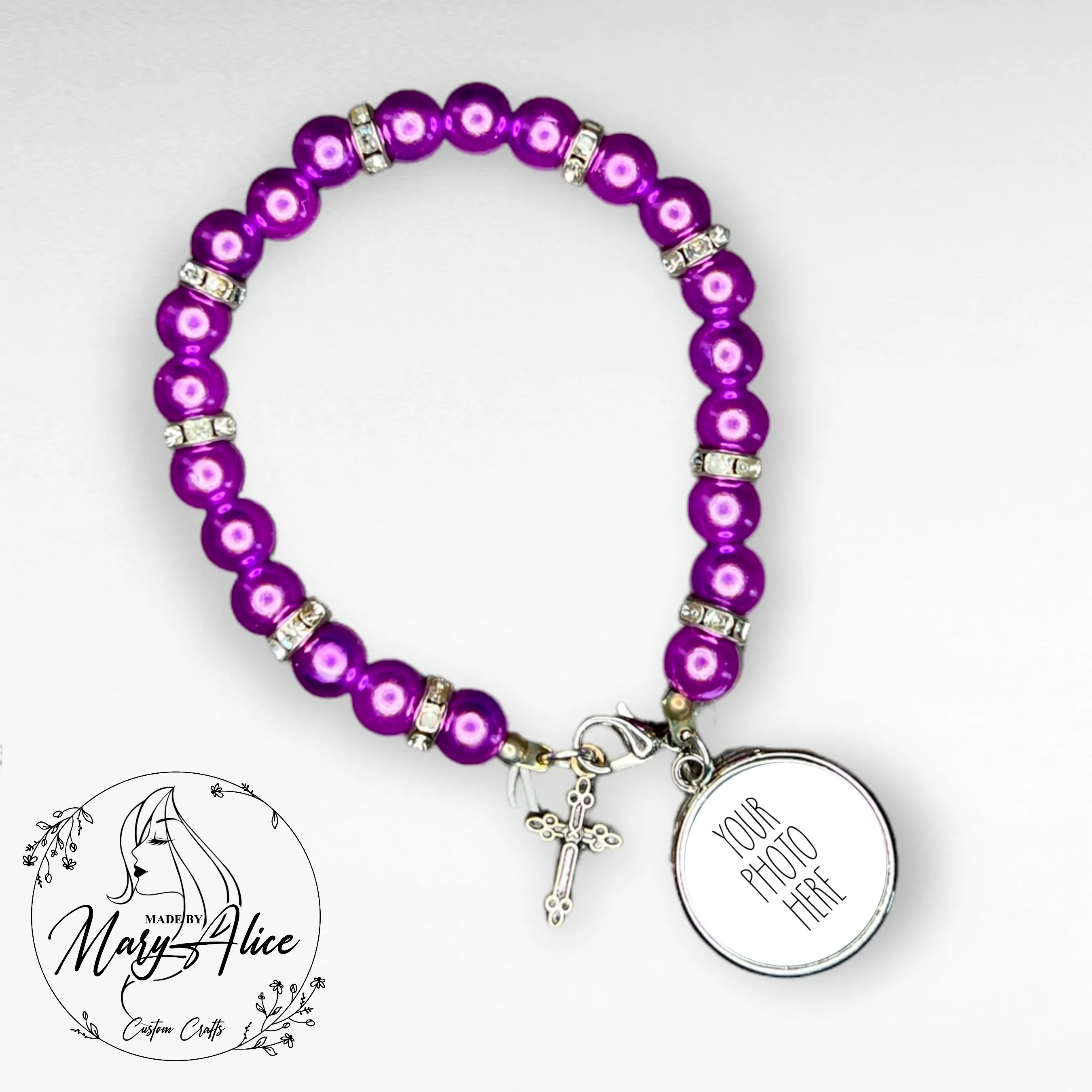 Beaded Bracelet with Cross
