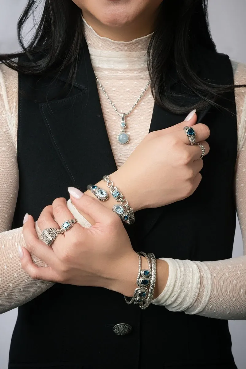 Beautiful in Time Tip-to-Tip Bracelet™ in Top Sky Blue Topaz