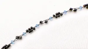Blue Topaz Crystal Miyuki Bead Bracelet