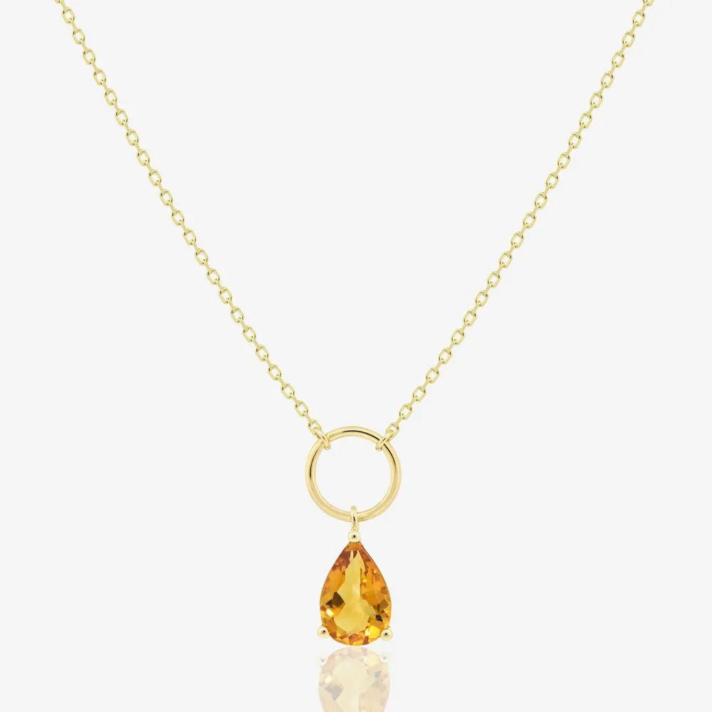 Citra Necklace in Citrine