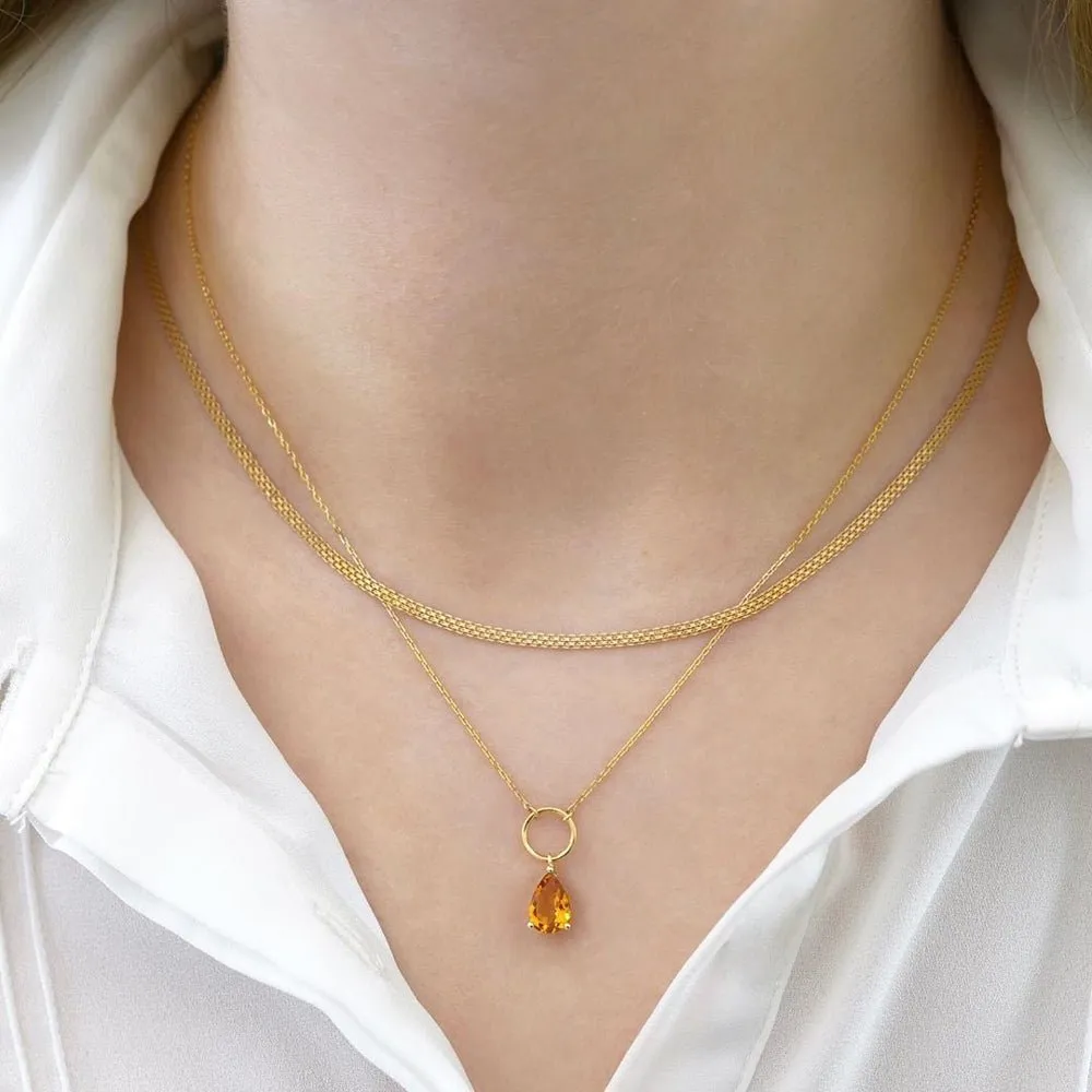 Citra Necklace in Citrine