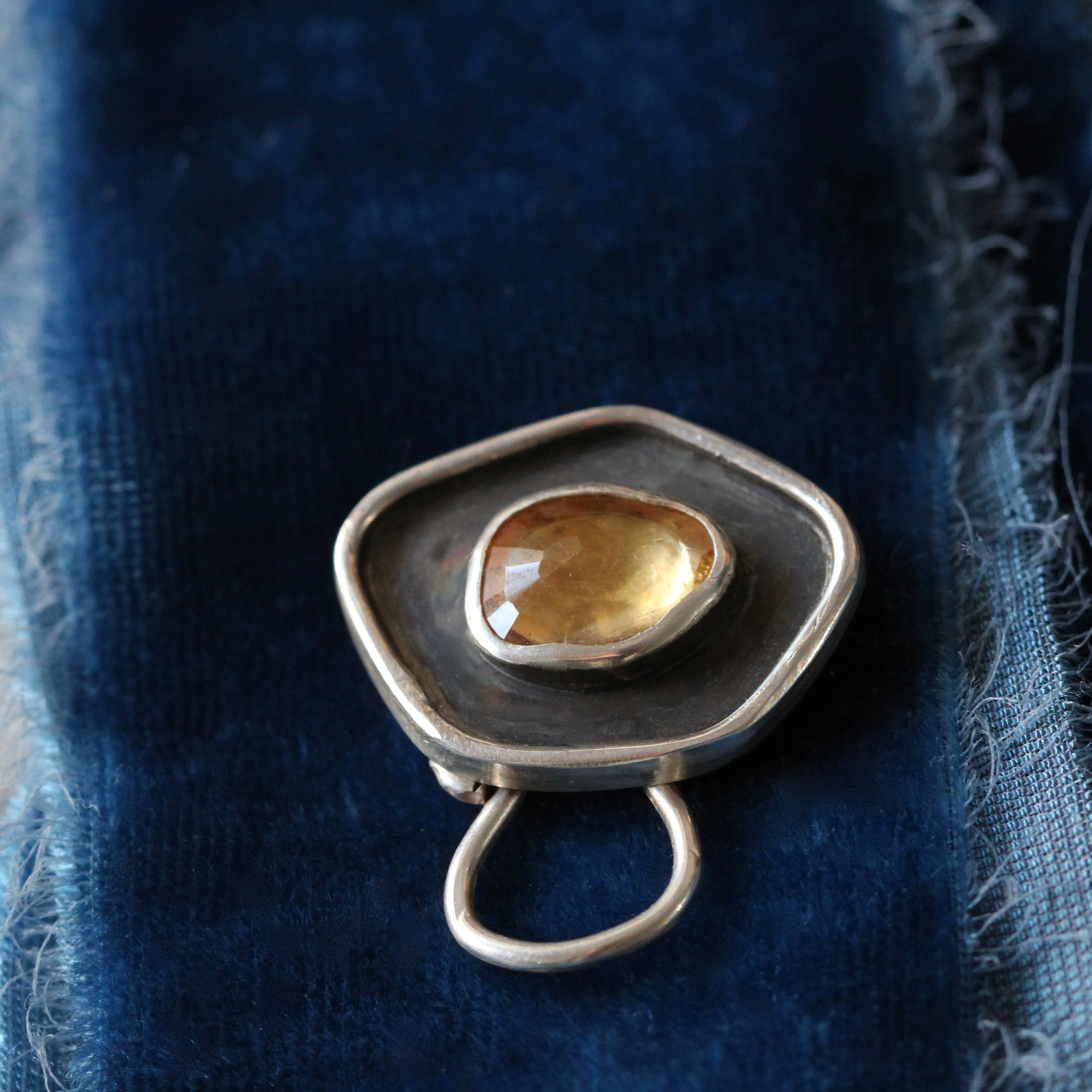 Citrine Charm Collector Pendant for Interchangeable necklace collection