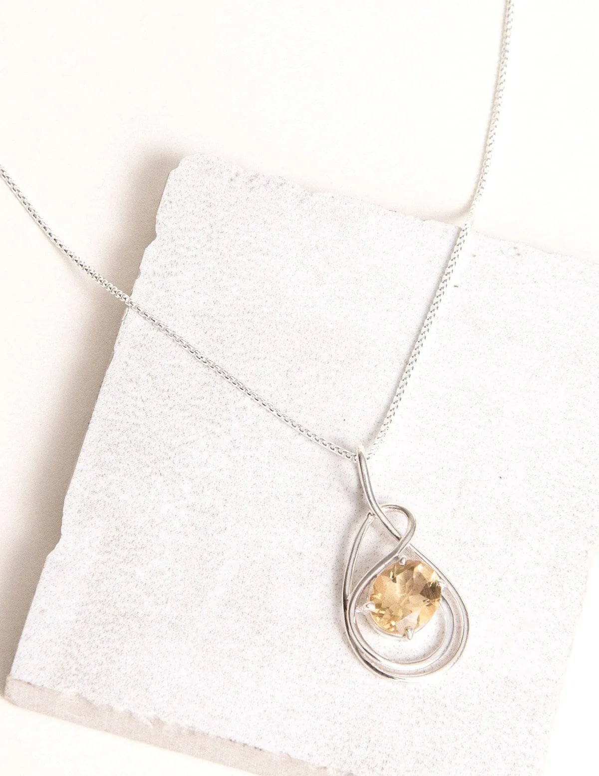 Citrine Pendant Necklace