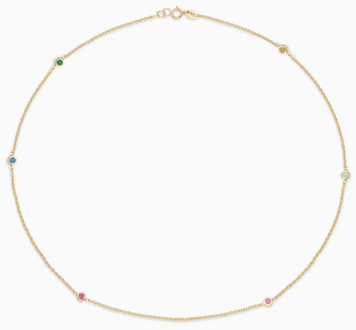 Essential Multigem Bezel Necklace
