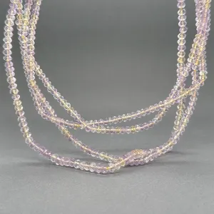 Estate 14K Y Gold Amethyst & Citrine Multistrand Necklace