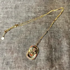 'Fatima' crystal hand pendant chain necklace