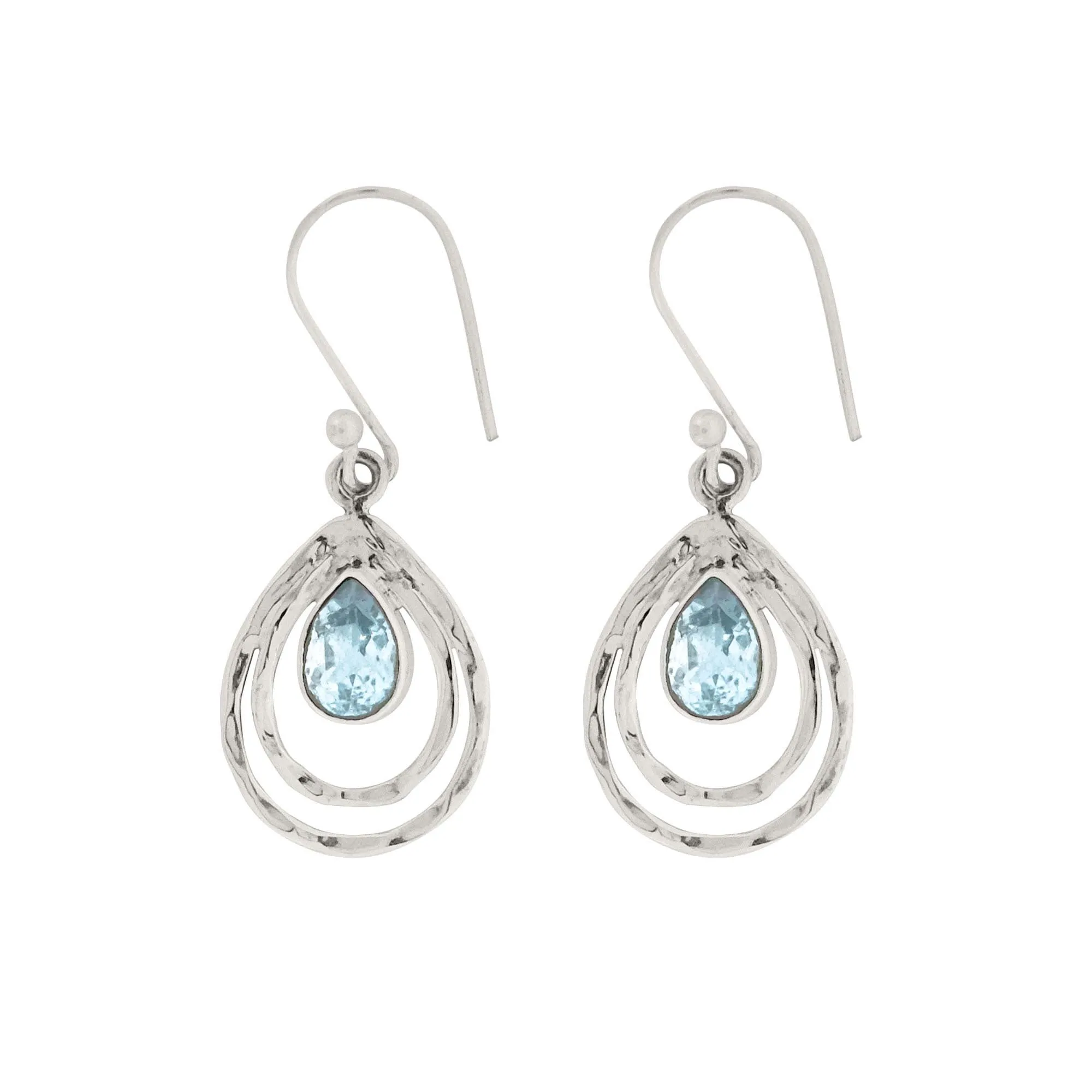 Infinity Universe Earrings - Blue Topaz