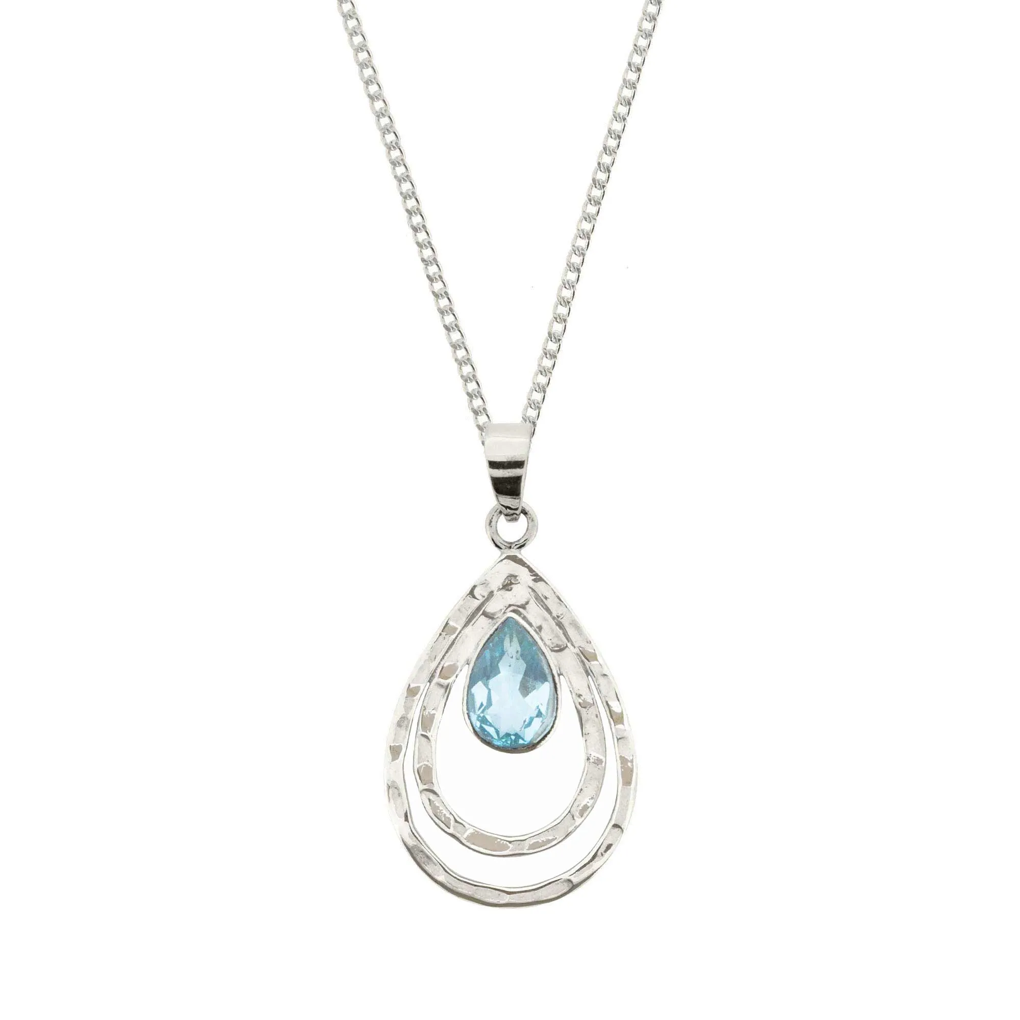 Infinity Universe Necklace  - Blue Topaz