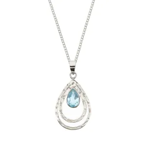 Infinity Universe Necklace  - Blue Topaz