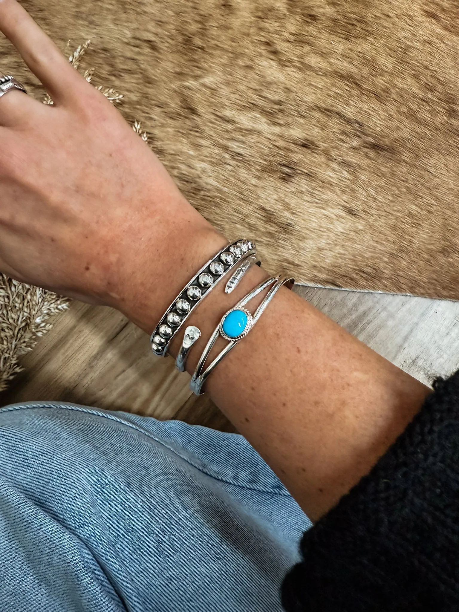 Kingman Single Stone Cuff