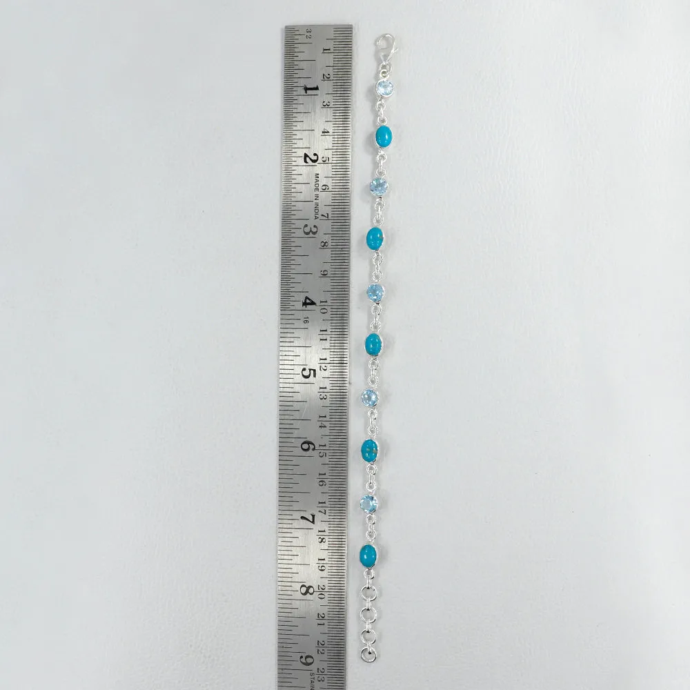 Mexican Turquoise Silver Bracelet