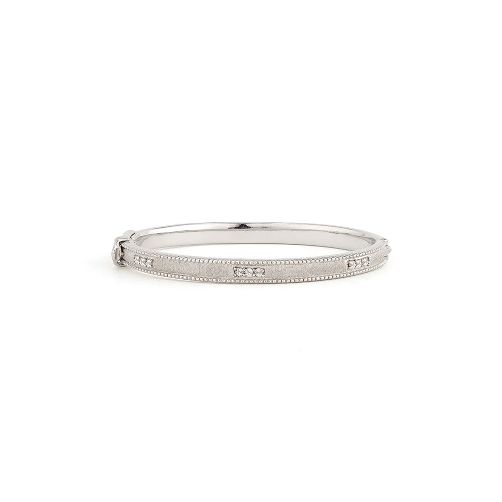 Narrow Lisse Sterling Silver Bangle