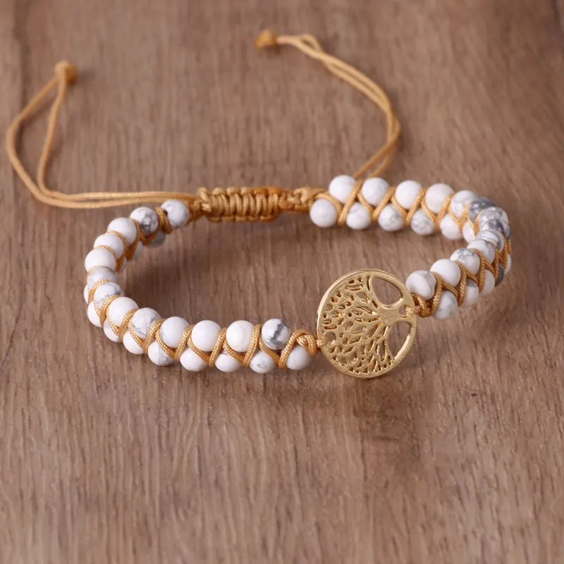 Natural Agate Beads Yoga Friendship Lover Bracelet