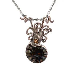 Need New Ivory Slider Style Squid Pendant/Necklace Sterling Silver