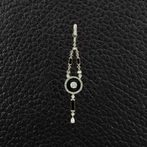 Onyx & Diamond Pendant