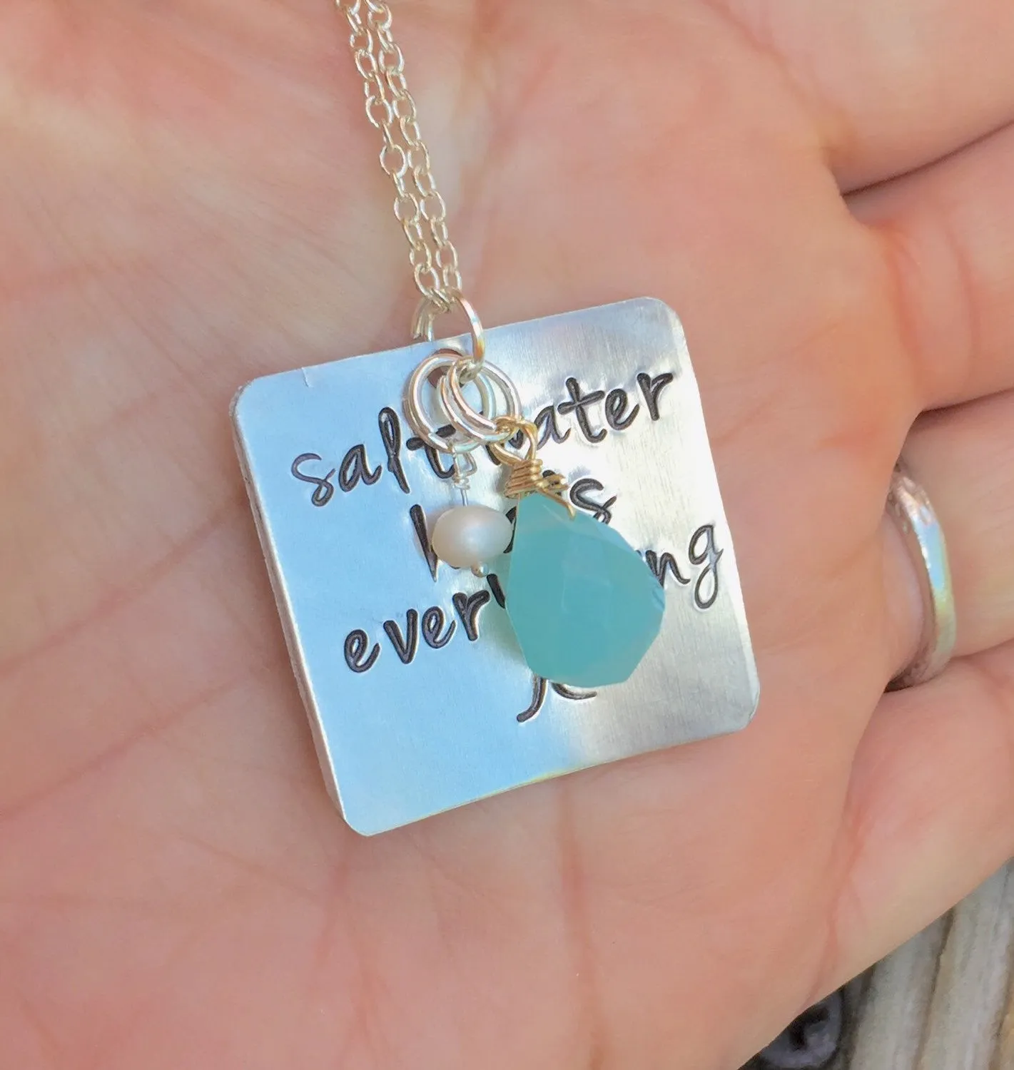 Salt Water Heals Everything Necklace, Natashaaloha