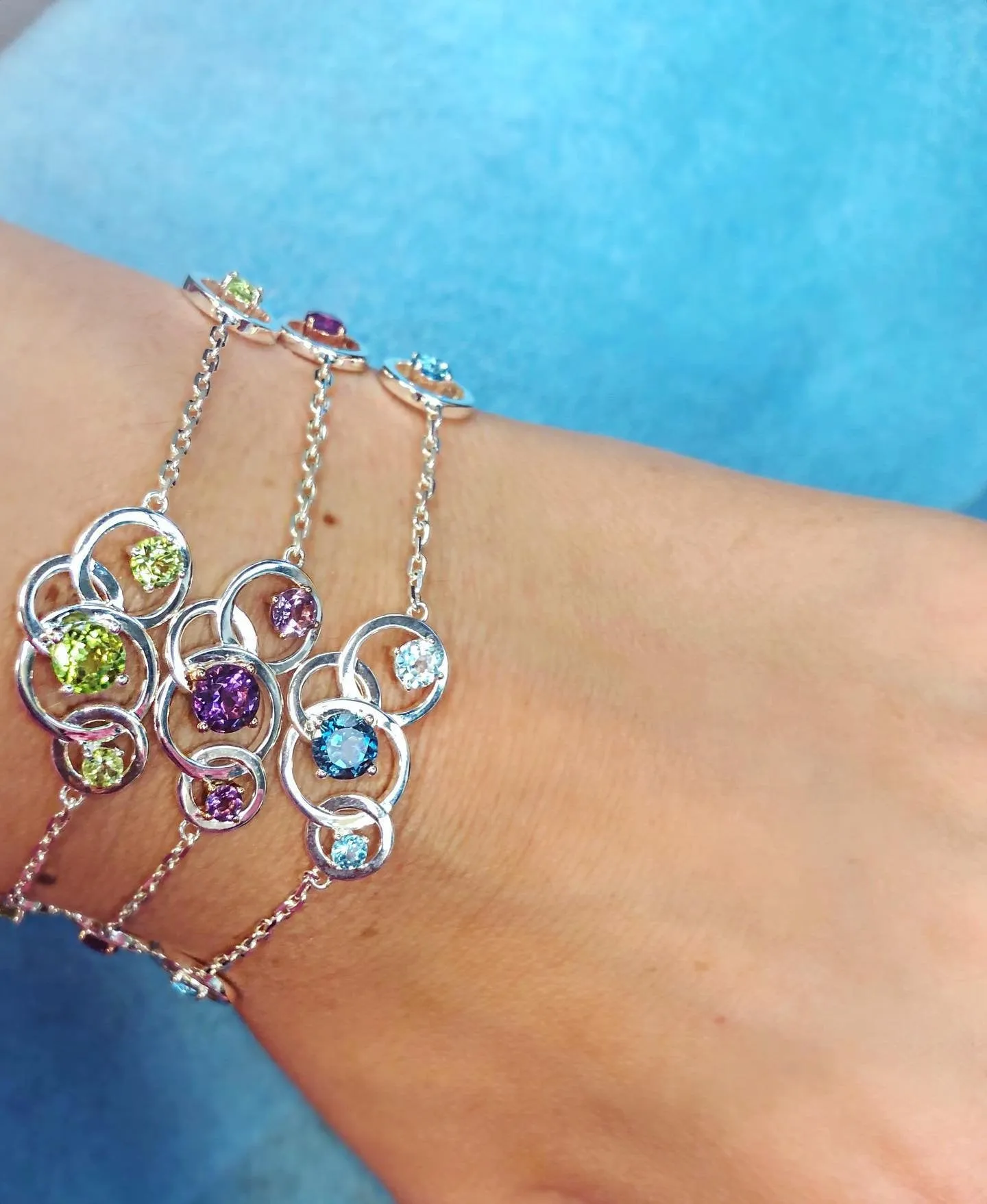 Silver Blue Topaz bracelet.