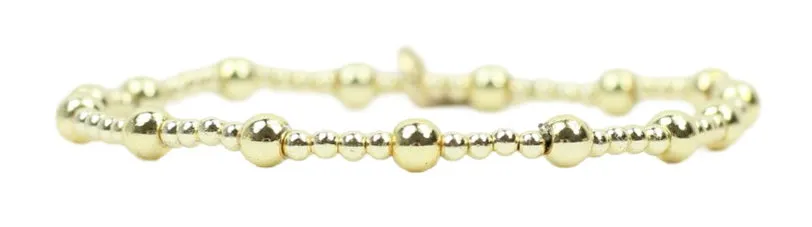 Stacker Stretch Bracelet - Gold Multi