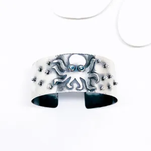 Sterling Silver Cuff Bracelet | Octopus Cuff Bracelet