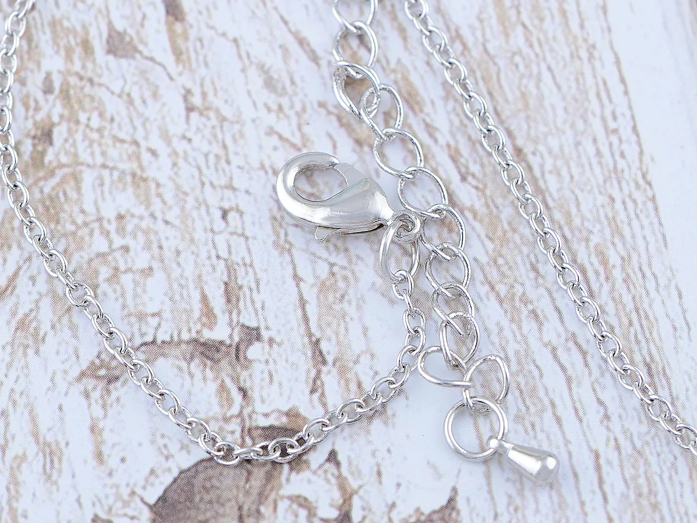 Swarovski Crystal Elements Aquamarine Silver Dolphin Fish Necklace