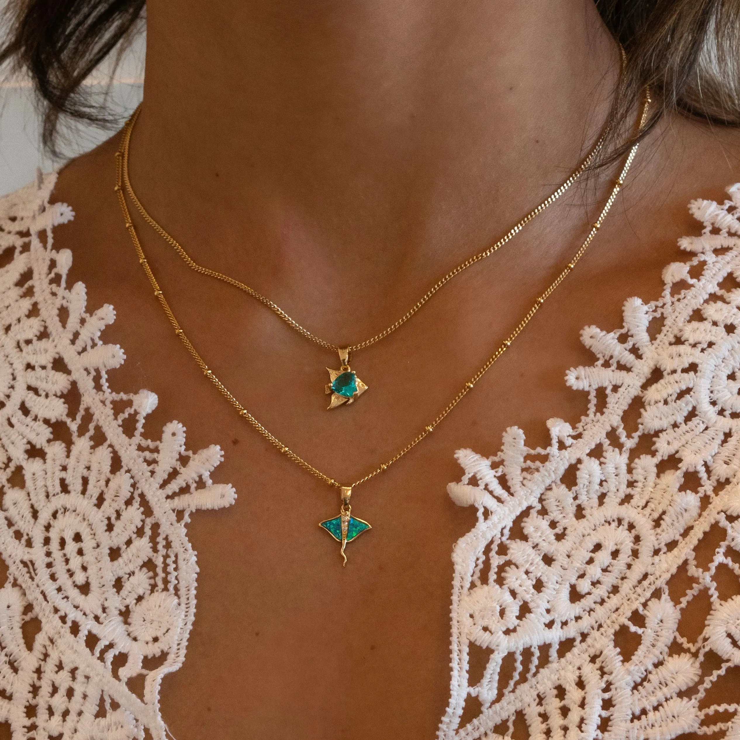 Turquoise Angelfish Necklace