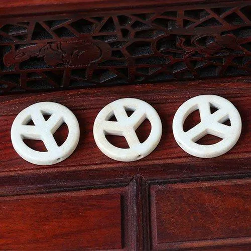 White Turquoise 20mm Round Beads Single Strand for DIY Jewelry