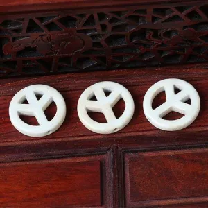 White Turquoise 20mm Round Beads Single Strand for DIY Jewelry