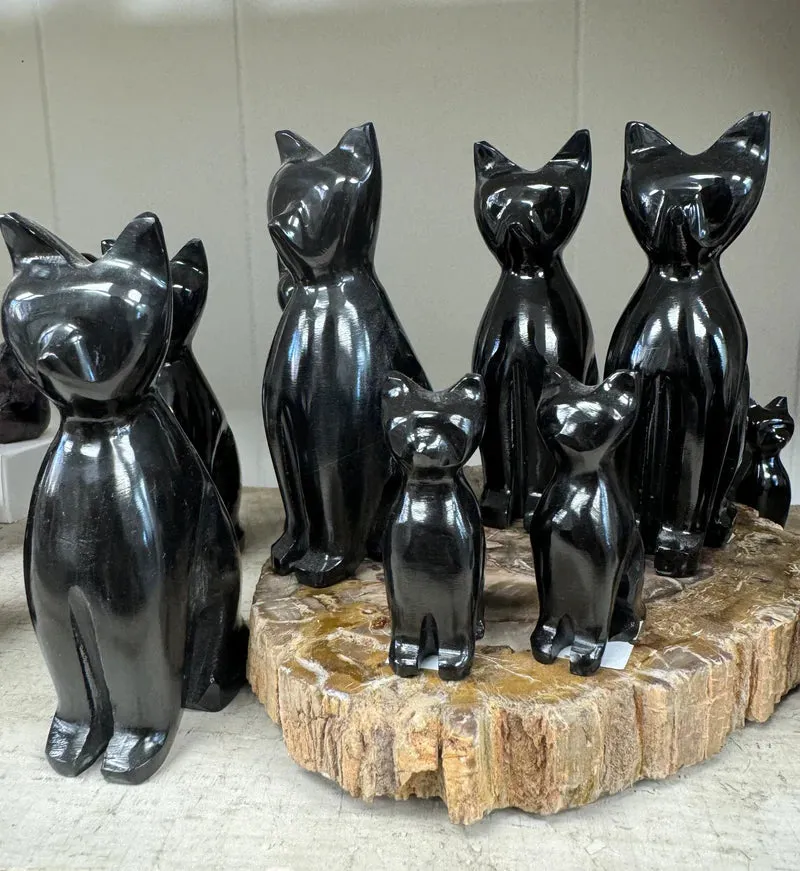 Witch's Way Craft Onyx Crystal Cat